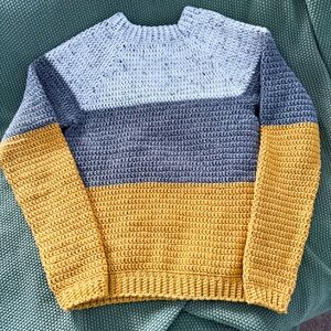Colorblock Crochet Sweater